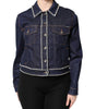 Dolce & Gabbana Blue Denim Cotton Crystal Embellished Jacket