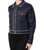 Dolce & Gabbana Blue Denim Cotton Crystal Embellished Jacket