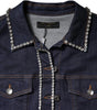Dolce & Gabbana Blue Denim Cotton Crystal Embellished Jacket