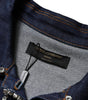 Dolce & Gabbana Blue Denim Cotton Crystal Embellished Jacket