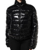 Dolce & Gabbana Black Logo Plaque Full Zip Puffer Jacket