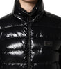 Dolce & Gabbana Black Logo Plaque Full Zip Puffer Jacket