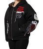 Dolce & Gabbana Black Embroidered Full Zip Hooded Jacket