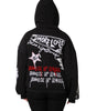Dolce & Gabbana Black Embroidered Full Zip Hooded Jacket