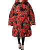 Dolce & Gabbana Multicolor Floral Full Zip Padded Jacket