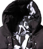 Dolce & Gabbana Black Padded Hooded Full Zip Cropped Jacket
