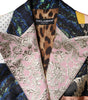 Dolce & Gabbana Multicolor Floral Patchwork Jacquard Jacket