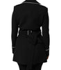 Dolce & Gabbana Black Wool Double Breasted Blazer Jacket
