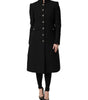 Dolce & Gabbana Black Wool Single Breasted Trench Coat Jacket