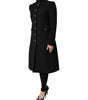 Dolce & Gabbana Black Wool Single Breasted Trench Coat Jacket