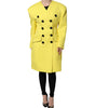 Dolce & Gabbana Yellow Double Breasted Trench Coat Jacket