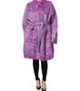 Dolce & Gabbana Purple Button Embellished Trench Coat Jacket