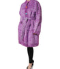 Dolce & Gabbana Purple Button Embellished Trench Coat Jacket
