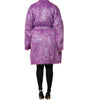 Dolce & Gabbana Purple Button Embellished Trench Coat Jacket
