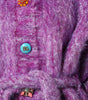 Dolce & Gabbana Purple Button Embellished Trench Coat Jacket