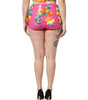 Dolce & Gabbana Pink Printed High Waist Hot Pants Shorts