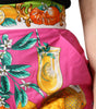 Dolce & Gabbana Pink Printed High Waist Hot Pants Shorts