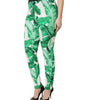 Pantalon taille haute Dolce &amp; Gabbana blanc à feuilles vertes