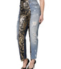 Dolce &amp; Gabbana Multicolor Patchwork High Waist Denim Jeans