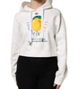 Dolce & Gabbana Ivory Cotton Printed Hooded Pullover Sweater
