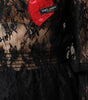 Dolce &amp; Gabbana Black Cotton Floral Lace Women Blouse Top