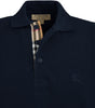 Burberry Navy Blue Cotton Collared Polo Shirt