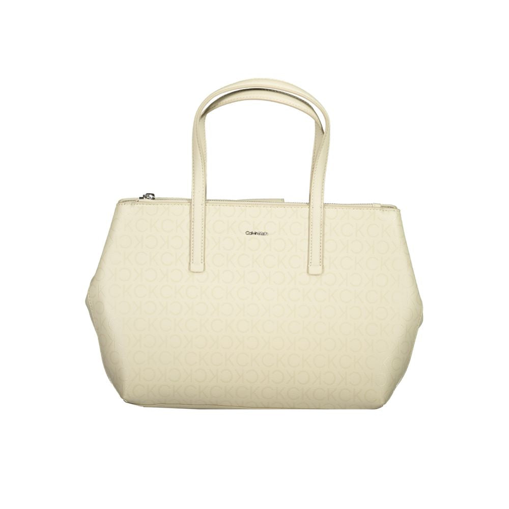 Sac à main en polyester beige Calvin Klein