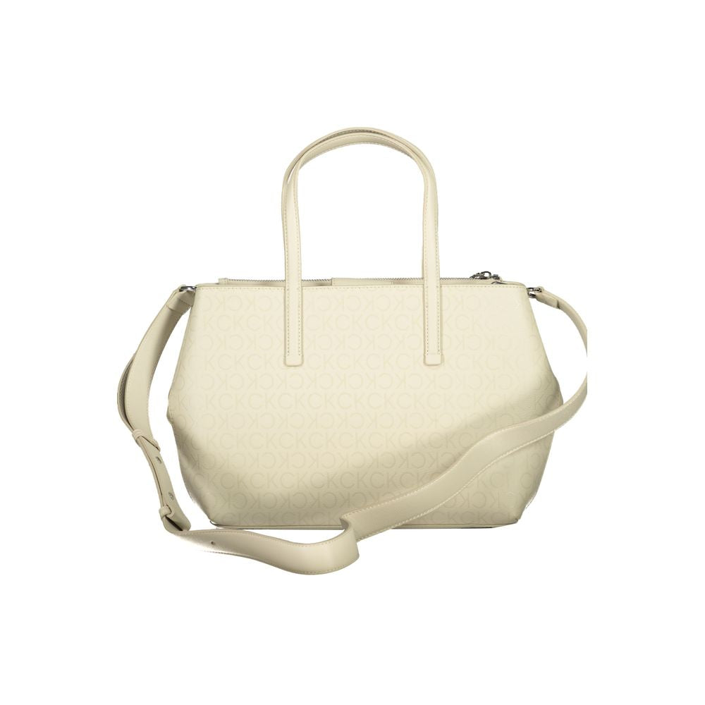 Sac à main en polyester beige Calvin Klein