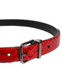 Dolce & Gabbana Red Exotic Leather Brass Metal Buckle Belt