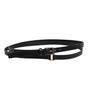 Dolce & Gabbana Black Classic Gold Metal Logo Buckle Belt