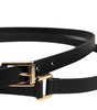 Dolce & Gabbana Black Classic Gold Metal Logo Buckle Belt