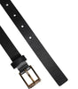 Dolce & Gabbana Black Classic Gold Metal Logo Buckle Belt