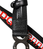 Dolce & Gabbana Black Cotton Logo Print DG Buckle Belt