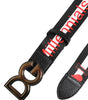 Dolce & Gabbana Black Cotton Logo Print DG Buckle Belt