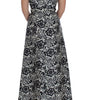 Dolce & Gabbana White Floral Lace Silk Corset Maxi Dress