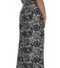 Dolce & Gabbana White Floral Lace Silk Corset Maxi Dress