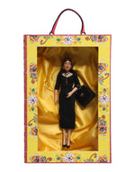 Poupées Dolce & Gabbana en céramique, porcelaine, cuir et robe noire