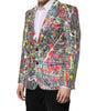 Dolce & Gabbana Multicolor Sequined SICILIA Coat Blazer
