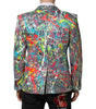 Dolce & Gabbana Multicolor Sequined SICILIA Coat Blazer