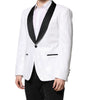 Dolce & Gabbana White Nylon Single Breasted Coat Blazer