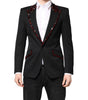 Dolce & Gabbana Black SICILIA CrystalEmbellished Coat Blazer