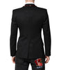 Dolce & Gabbana Black SICILIA CrystalEmbellished Coat Blazer
