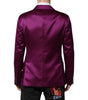 Dolce & Gabbana Purple Double Breasted Men Suit Coat Blazer