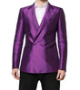 Dolce & Gabbana Purple Double Breasted Men Suit Coat Blazer