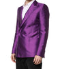 Dolce & Gabbana Purple Double Breasted Men Suit Coat Blazer