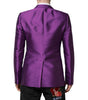 Dolce & Gabbana Purple Double Breasted Men Suit Coat Blazer
