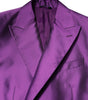 Dolce & Gabbana Purple Double Breasted Men Suit Coat Blazer