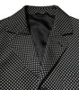 Dolce & Gabbana Black White Patterned Men Suit Coat Blazer