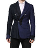 Dolce & Gabbana Navy Blue Double Breasted Suit Coat Blazer