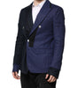 Dolce & Gabbana Navy Blue Double Breasted Suit Coat Blazer